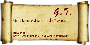 Gritzmacher Tézeusz névjegykártya